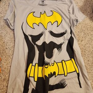 Batman Gray and Yellow Short Sleeve Tee